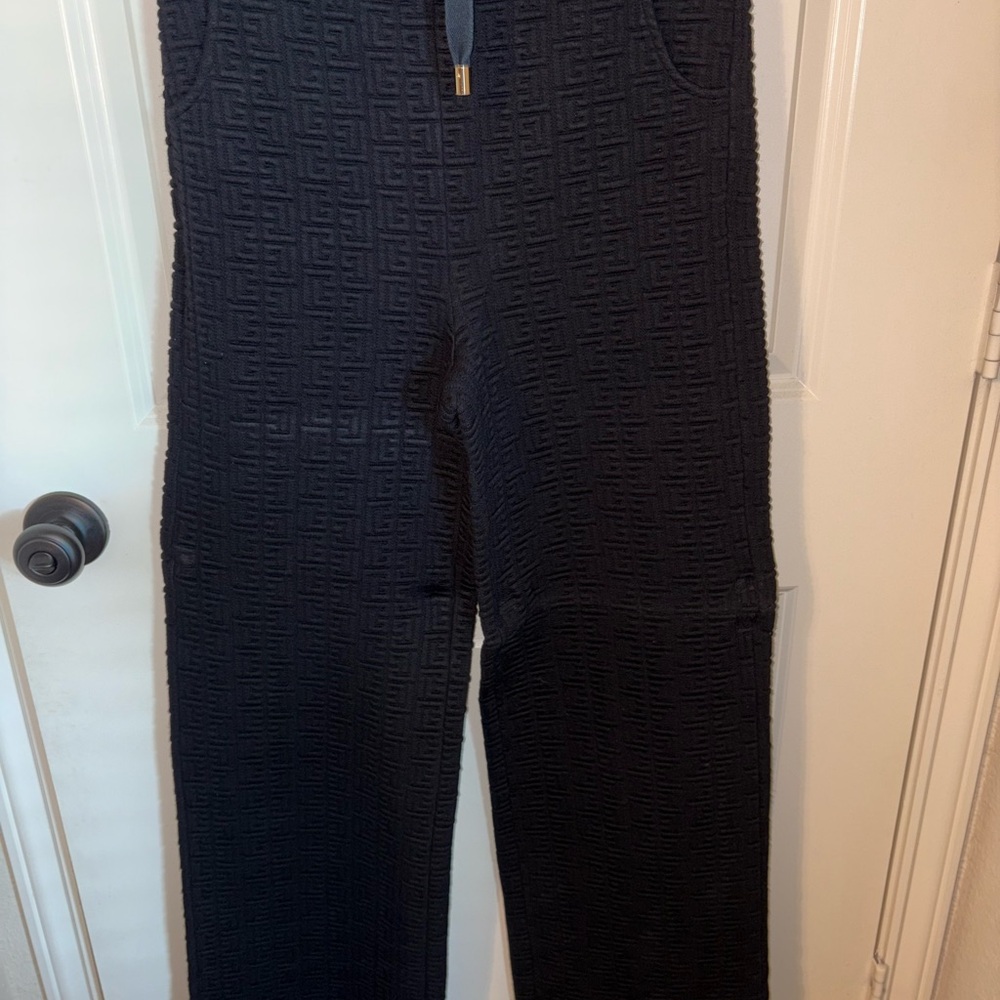 Balmain Black Ribbed Fabric